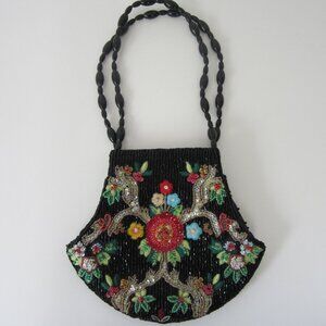 Vintage Beaded Art Deco Style Mini Bag by La Regale Party Cocktail Gala Wedding